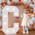 Bugame 3FT Marquee Letters, Large Light Up Letters for Birthday Wedding Backdrop Warm Light Marquee Letters 3 Feet Tall for Baby Shower Party Proposal Decoration Decor, Letter C
