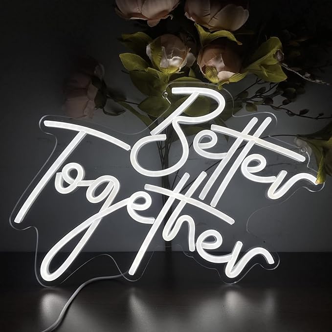 Ulalaza LED Neon Sign Night Light for Wall Party Décor Bedroom Room Bar Wedding Home Birthday Art Decoration Christmas with USB Chain Light modulator 5v (lets party blue)