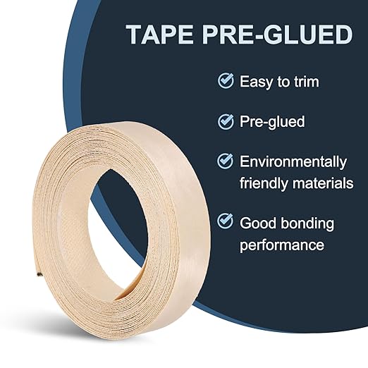 PATIKIL Birch Edge Banding, 1 Inch x 25 ft Wood Veneer Tape Pre-glued Flexible Plywood Edge Banding with Hot Melt Adhesive for Furniture Restoration