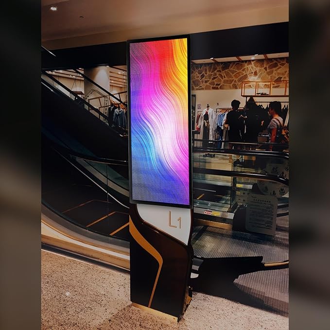 XSGD P6 Programmable Led Sign 40''x17''Outdoor LED Display, IP65 Waterproof Scrolling Digital Signage Displays, RGB Full Color LED Screen, WIFI Control Custom Images and Video for Business