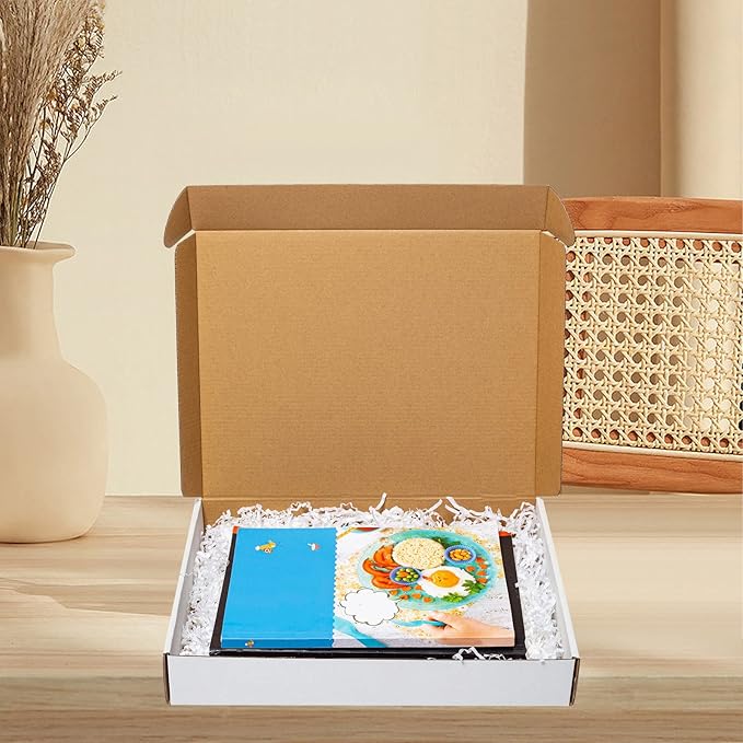 White Shipping Boxes 13x10x2" 25 Pack - Corrugated Cardboard Box Mailers for Small Business, Literature Mailer Packaging Supplies