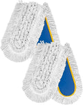LDREAM 24" Commercial Dust Mop Replacement Pads, Industrial Cotton Mop Head Cotton, 2 Pack,Blue