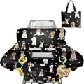 Black Shopping Cart Cover for Baby 2-in-1 High Chair Cover with Safety Harness Multifunctional Dog Pattern Cart Covers for Babies Soft Padded Grocery Cart Cover for Baby Boy Girl