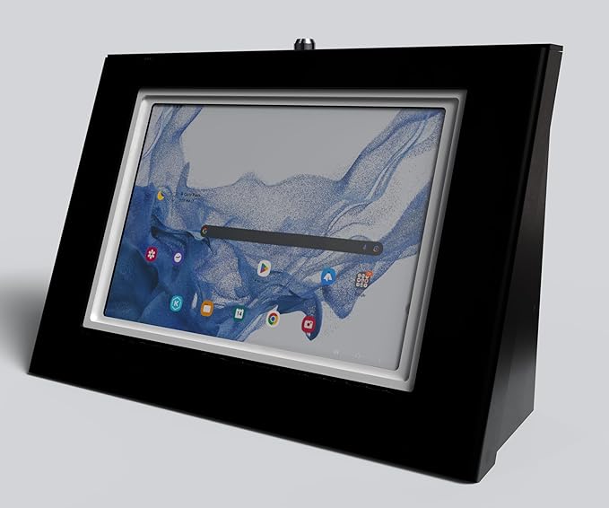 TABcare Easy Wall Mount Security Tablet Kiosk for Samsung Galaxy TAB A8 10.5" Designed for Integration of USB Hub, Printer, CC Reader & All Your Peripherals (Black)