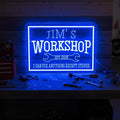Large Custom Workshop Neon Sign for Wall Decor, Personalized 3D Engraved Garage Name LED Acrylic Sign, Customized Dimmable Neon Lights for Garage, Tool Room, Carport & Man Cave, Gifts for Dad Father Husband Grandpa