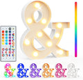Pooqla Colorful Light Up Letters with Remote, Upgraded 35 Colors LED Marquee Letters, RGB Lighted Letter for Girls Teenager Gift, Birthday, Party, Wedding, Night Light, Room, Bedroom Decor, Letter &