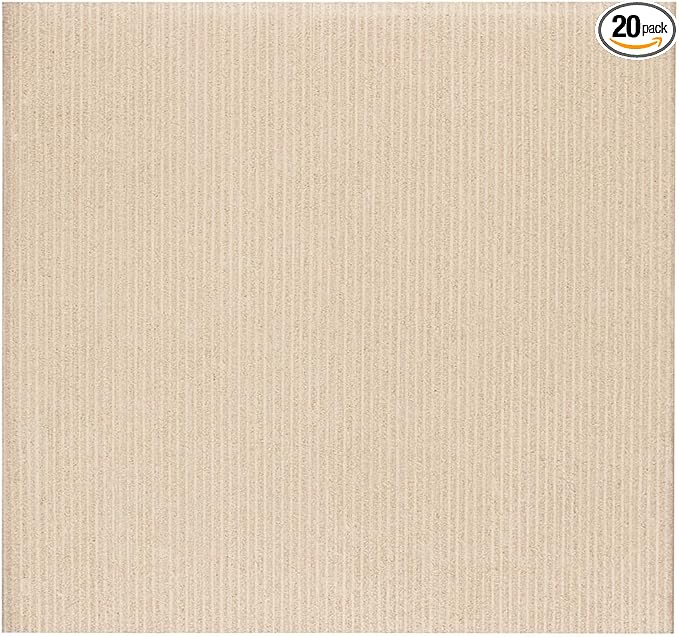 Carpet Tiles Peel and Stick 24” x 24”, Self Adhesive Soft Padded Flooring Stickers, Khaki Home Decor for Bedroom Living Room Office, 20 Tiles & 80 sq ft per Box