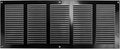 Repa Market Air Vent Cover 20x8 Inch (Outer Dimensions) Black Galvanized Steel Louvered Grill Cover with Mesh Screen/Wall or Ceiling Vent/HVAC Register for Indoor and Outdoor Ventilation
