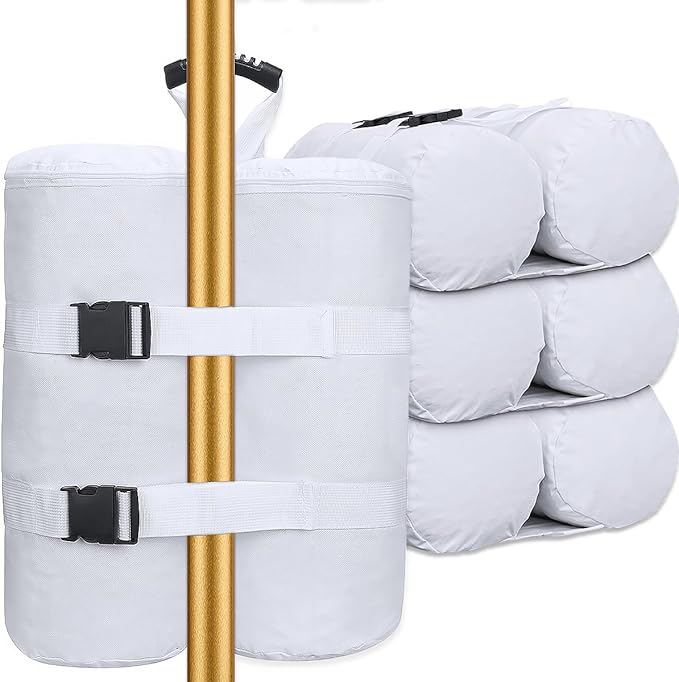 Extra Plus Large Canopy Weights Bag Leg Weight for Pop up Canopy Tent Gazebo Patio Instant Outdoor Sun Shelter,320LBS Tent Weight Sand Bags (4Pack White)