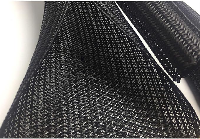 10ft-1/2 Braided Cable Management Sleeve Wire Protector, Suitable for TV/Computer/Home Theater/Machine Equipment Cable Management. (Black, 1/2"-10ft)