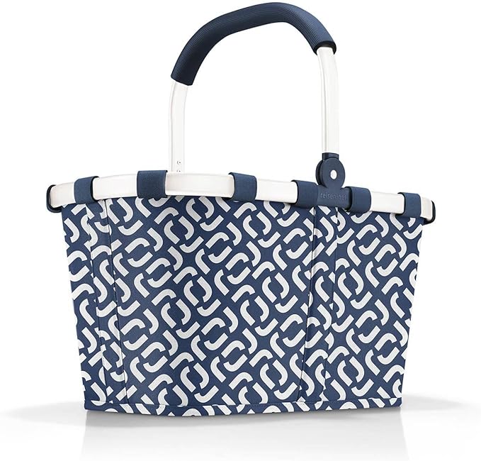 reisenthel carrybag signature navy- Sturdy shopping basket with plenty of storage space and practical inner pocket - Elegant and water-repellent design