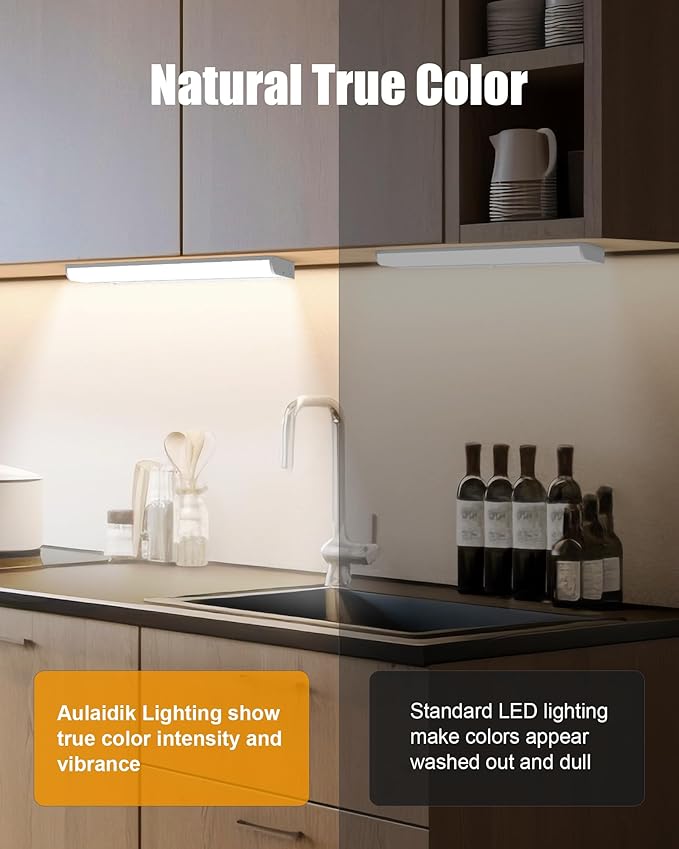 30 Inch Hardwired Under Cabinet Lighting, 3 Color Setting Dimmable LED Under Cabinet Lights Wired, 1700LM Linkable Under Counter Lights for Kitchen, 20W, CRI>97