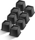 Bed Riser/Furniture Lift Bed/Bed risers/Furniture Lifter/Table risers/Frame Risers Create Under Bed Storage Heavy Duty for Furniture Height Adjustment (Black 8 Pack, 3 Inch)