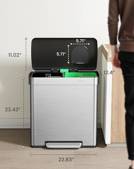 Cesun GreenGrin Kitchen Trash Can (Sliver)