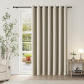 ChrisDowa Room Divider Curtain 84 Inches Long, Wide Blackout Sliding Door Curtain for Bedroom, Room Darkening Privacy Window Curtain for Patio Door (1 Panel Set, Beige, 100 x 84 Inch)
