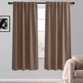 KGORGE Blackout Curtains for Bedroom, Privacy Light Blocking Thermal Insulation Noise Reducing Drapes for Living Room Bedroom, Back Tab Rod Pocket, W52 x L54 inches, Mocha, 2 Panels