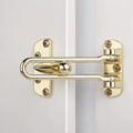 HASWARE Home Security Door Lock Swing Bar,Black Alloy Anti-Theft Door Guard Latch for Front and Inside Door, Safety Childproof Reinforcement Door Stopper (Golden)