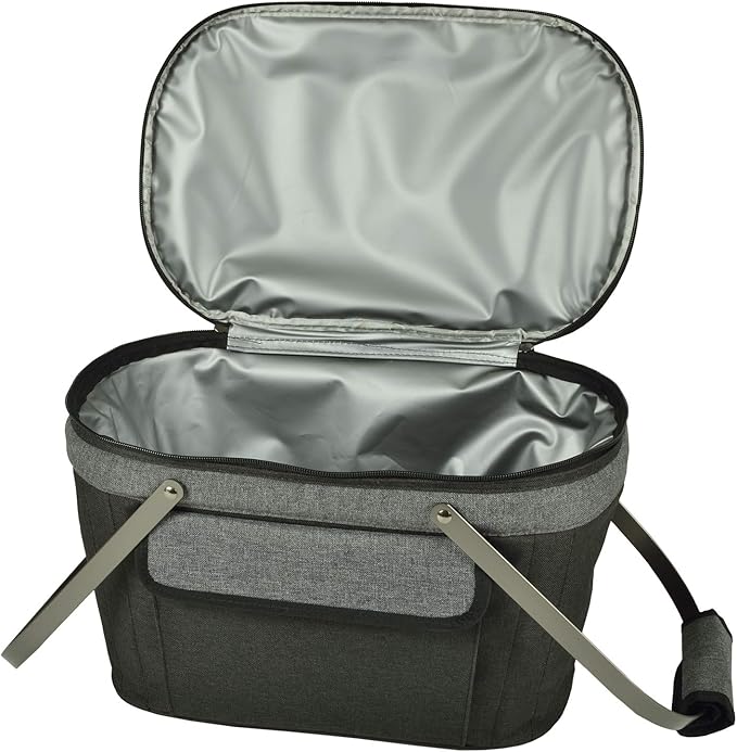Picnic at Ascot Patented Insulated Folding Picnic Basket Cooler- Designed & Quality Approved in The USA