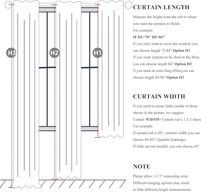 Cute Blackout Curtains 70 Inches Extra Wide Linen 96 Inch Length for Living Room/Sliding Glass Door,Pleated Heavy Duty Thermal Drapes for Winter Thick Large Window(70"Wx96"L 2 Panels Beige White)