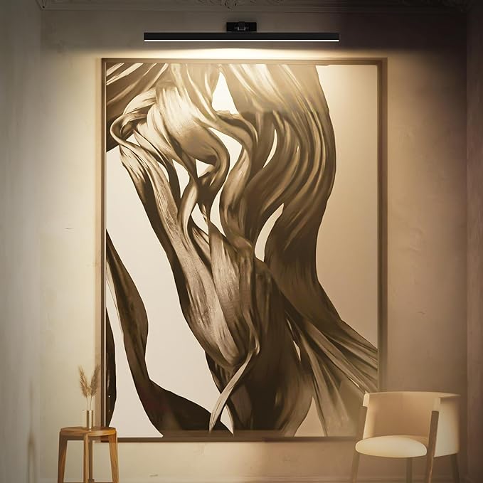 Picture Lights for Wall, Battery Operated Picture Light 24in Gallery Light for Paintings CCT Dimmable Recharging Battery Wall Light with Remote Control for Living Room Gallery Dartboard
