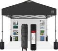 Best Choice Products 10x10ft Easy Pop Up Canopy w/Side Wall, 10 Pockets, Portable Carrying Case, 1-Button Setup, 4 Weight Bags - Gray