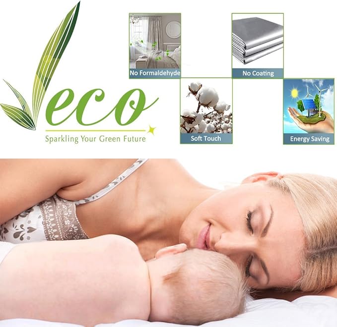 PONY DANCE Light Blocking Curtains - 54 inch Length Window Coverings Room Darkening Rod Pocket Thermal Insulated Curtain Panels for Living Room & Bedroom, 52 x 54 inches, Blue Mist, 2 Pieces