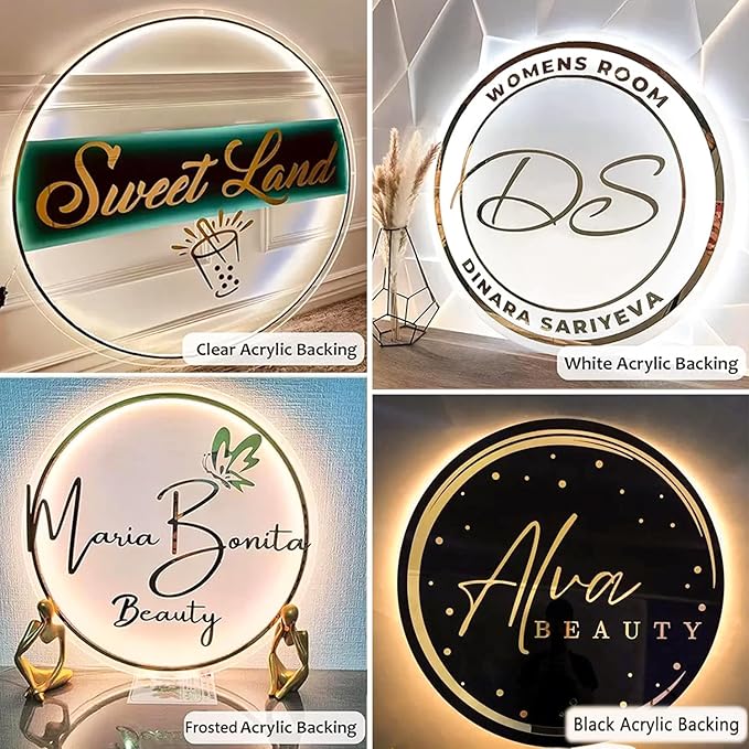 Custom Neon Sign, Personalized UV Printed LED Neon Sign LoGo Customizable for Business, Salon Beauty Nail Studios Light Up Name Sign, Images Neon Lighting Customized