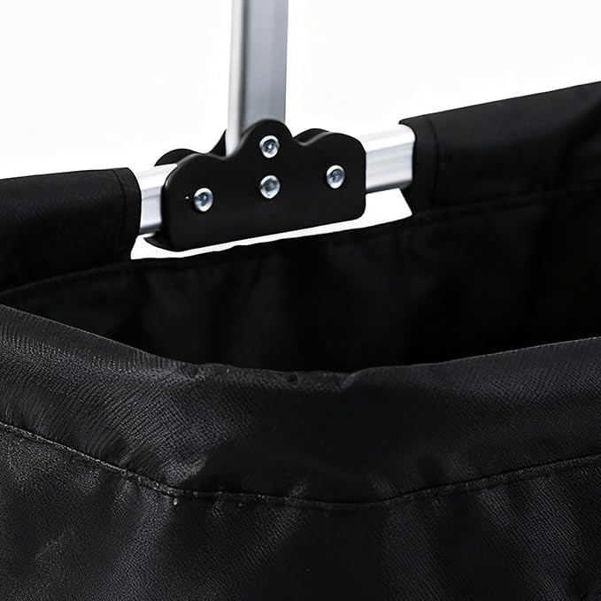 Grocery Shopping Basket, 26L Foldable Storage with Aluminum Frame, Folding Shopping Basket, for Supermarket Camping Picnic Travel Home Farmhouse Kitchen Stores