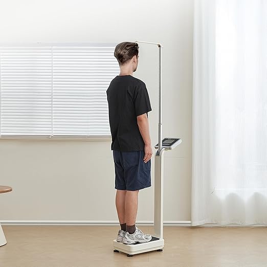 VEVOR Medical Digital Scale, Professional Physician Scale for Weight Height, Multi-Function Medical Physician Scale with Built-in Height Rod, 2 Unit (kg/lb), BMI for Home Hospital Gym, 660LBS Capacity