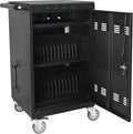 Laptop Charging Cart,35 Devices Tablet Storage Carts for pad Up to 16.3" Screen Size, Classroom Computer Mobile Charging Station for Pads, Chromebooks,Laptops, Security Storage(31+4 Bay-Black)