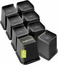 Bed Risers 2 inch, 3 inch, 4 inch, 6 inch, 8 inch Heavy Duty, Oversized Furniture Riser for Couch Sofa Table Chair Leg Frame Dorm, Support up to 6000 Lbs (Black 8 Pack, 6 inch)