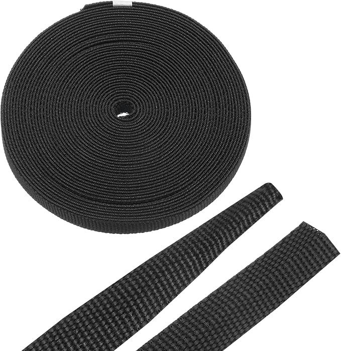 MECCANIXITY Braided Cable Sleeves Heat Shrinkable Fabric Sleeving, 5/16" 26ft Black 2:1 Ratio Heat Shrinkable Cord Protector for Harness Cable, Network Cable Protection, Cable Management