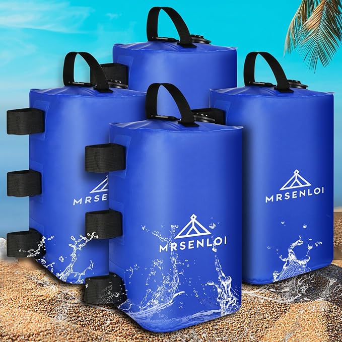 Canopy Water Weights Bag Set of 4, 88 LBS Gazebos Tent Water Weights Set, 4 Leg Weights for Gazebo, Pop-Up Canopy, Canopies, Tent (Blue 10L)