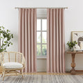 DUALIFE Dusty Pink Pinch Pleated Blackout Curtains 96 Inches Long - Back Tab Room Darkening Drapes with Hooks for Girls Baby Nursery Bedroom, Soft Pale Pink 40 x 96 Inch 2 Panels