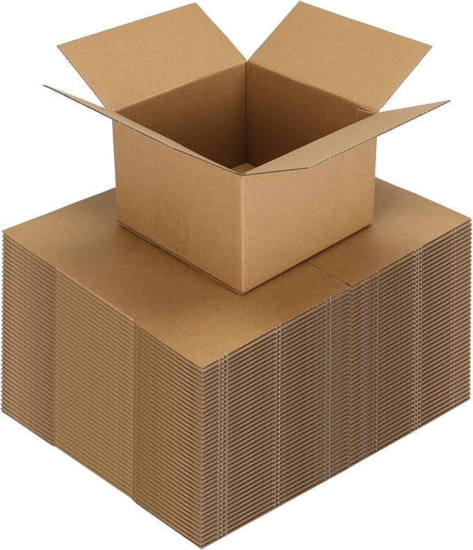 CRUGLA 40 Packs 6x6x4 Shipping Boxes for Small Business, Corrugated Cardboard Boxes Bulk for Shipping Packing Mailing
