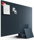 Large Felt Bulletin Board 48" x 36" Cork Board Alternative-12 Pack with 70 Safe Removable Adhesive Tabs, Cork Boards for Walls for Home Office Classroom Pin Board (Deep Charcoal Blue)