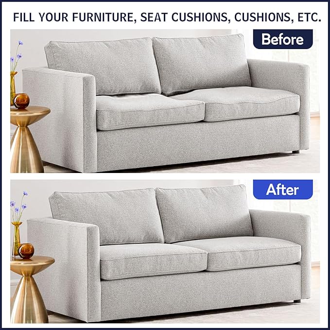 Dacron Polyester Cushions Wrap for Foam Padding, Batting for Upholstery,Quilt Batting by The Roll,200 GSM Upholstery Batting Medium Thick, Upholstery Batting, Cushions & DIY -90 inch * 108 Inch.