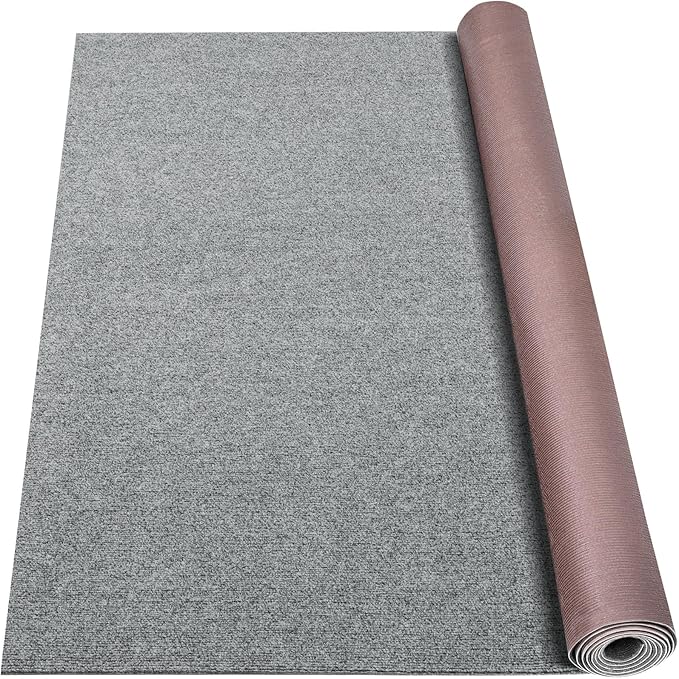 Marine Carpet,5 FT x 20 FT Smoke Gray Indoor Outdoor Carpet 0.2" Thick Boat Carpet with Water-Proof TPE Backing, Non-Slide Outdoor Marine Carpet Roll for Home, Patio, Porch, Deck