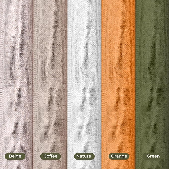 Faux Linen Semi Sheer Room Divider Curtain with Flexible Curtain Track, Extra Wide Light Filtering Privacy Curtain for Patio Sliding Glass Door, Living Room Bedroom, Olive Green, W100xL108, 1 Panel