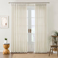 Natural Pinch Pleated Curtains 100 Inches Long Set of 2, Linen Drapes Back Tab with Hooks,Light Filtering Window Curtain Panels for Living Room 70 Width 100 Length
