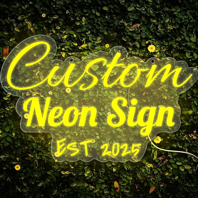 Custom Neon Sign Personalised Neon Signs for Wedding Parties Business Wall Decor Custom Neon Signs Personalised Happy Birthday Neon Sign