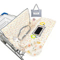 Muslin Shopping Cart Cover for Baby Soft & Breathable High Chair Covers for Restaurant Seat Grocery Cart Cover with Storage Pocket Machine Washable for Infant Toddler Boy and Girl, Beige