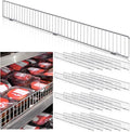 20 Pcs Retail Gondola Shelf Front Wire Fence Guard Rail 36" x 3" Sturdy Metal Supermarket Guardrail Chrome Commodity Organization Baffle Display Enhancer for Retail Stores Fruit Fresh Food
