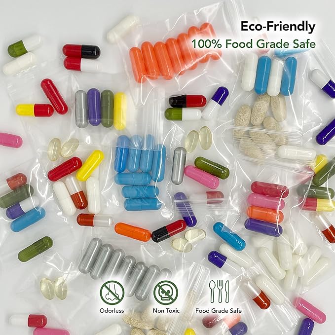 2 x 3 Inch Resealable Plastic Bags 1000 Pack — Clear Reclosable Mini Bags with Zipper Seal for Jewelry, Beads, Small Parts, Crafts, Hardware