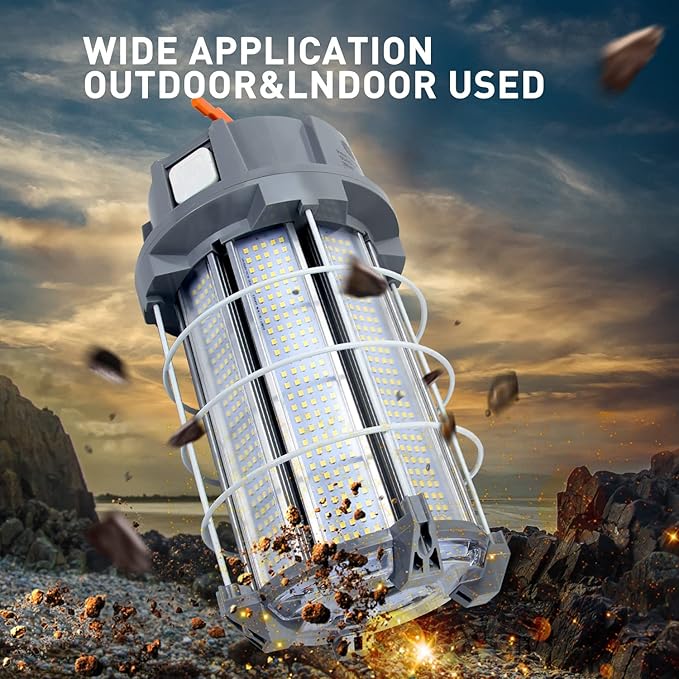 Led Temporary Work Light 280W, Portable Hanging Work Construction Lights, Linkable 5000K 42,000LM Bright for High Bay Jobsite Warehouse Outdoor Indoor Lighting Waterproof…