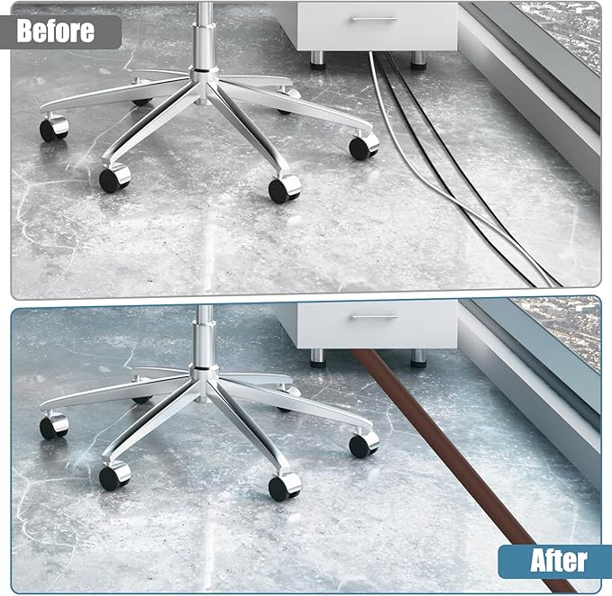 Floor Cord Covers for Wires 10FT Cable Hider Wire Cover Self Adhesive Cord Hider Floor for Offices, Homes, Workshops, Warehouses Cable Cavity 0.39" W x 0.27" H