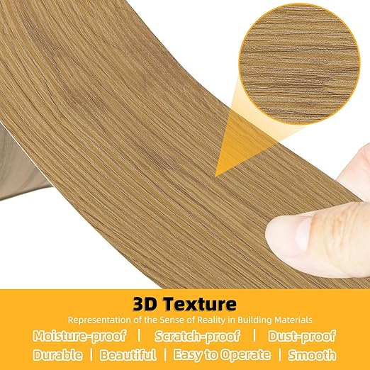 GSCIT Club Oak Wood Tape, 2.4 inch X 15ft Self Adhesive Wood Grain Tape Repair Wallpaper for Tables, Chairs, Baseboards, Doors, Windows, Floors, Handicraft DIY.