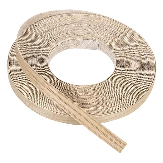 PATIKIL White Oak Edge Banding, 1/2 in x 49.2 ft Wood Veneer Tape, Pre-glued Flexible