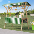 Outdoor Vendor Cart, Portable Cart with Canopy, Movable Stall Display Stand, Foldable Vending Stand Kiosk Display Trolley with Canopy, for Market, Street Food, Events(Green 3,120cm/47.2in)