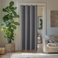 ChrisDowa Blackout Curtains 80 Inches Long for Doorways and Closets, Thermal Insulated Temporary Room Dividers (1 Panel, Grey, 42 x 80 Inch)